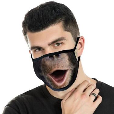 Imagem de Máscara facial, impressão 3D, simulação, macaco, reutilizável, lavável