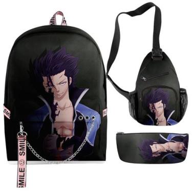 Imagem de Conjunto de mochilas Fairys Tails School, 3 peças para crianças em tec