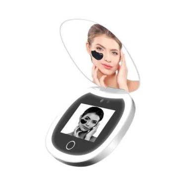 Imagem de Espelho De Maquiagem De Bolso Com Câmera Para Teste De Protetor Solar 