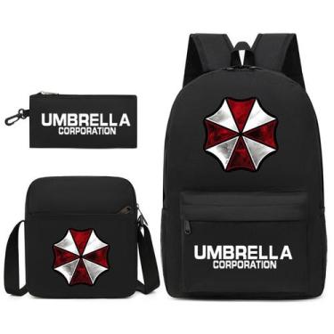 Imagem de Conjunto de mochilas Resident Evil Umbrella Corporation Anime School -
