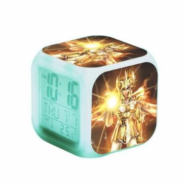 Imagem de Despertador digital LED Saint Seiyas Square 8x8x8cm ABS - yiweisai