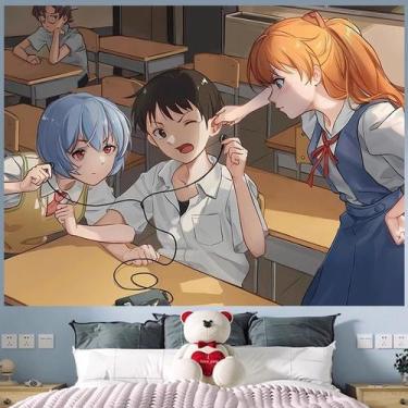 Imagem de Tapeçaria de parede Neons Genesis Evangelions Ayanamis Reis 150x130cm 