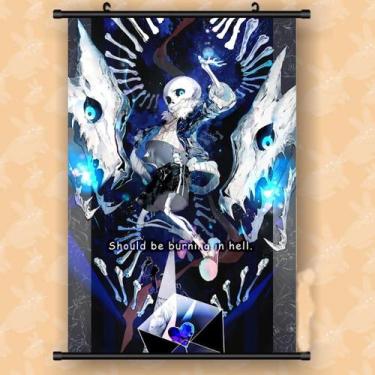 Imagem de Pôster de pintura de parede em tela Undertales Sans Anime - yiweisai