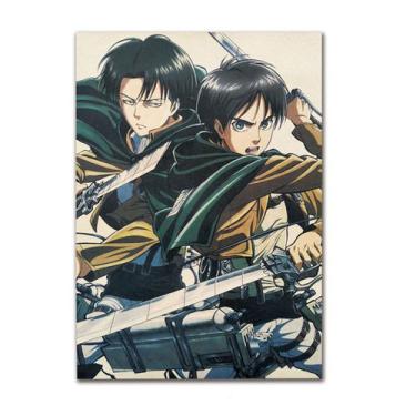 Imagem de Pôster de arte anime Attacks On Titans 51,5x36cm sem moldura - yiweisa