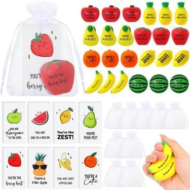 Imagem de Conjuntos Fruit Stress Balls Outus 24 com citações motivacionais