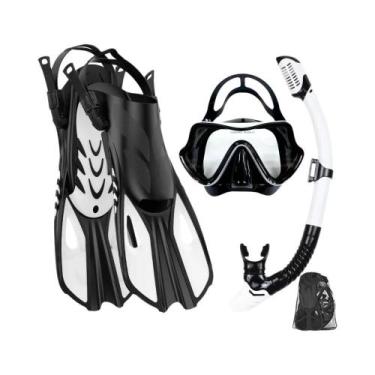 Imagem de Conjunto De Máscara De Snorkel Ajustável Para Adultos Com Snorkel Dry 