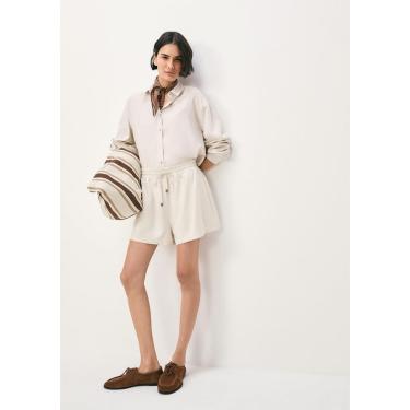 Imagem de Shorts Feminino Evasê Com Linho-Feminino