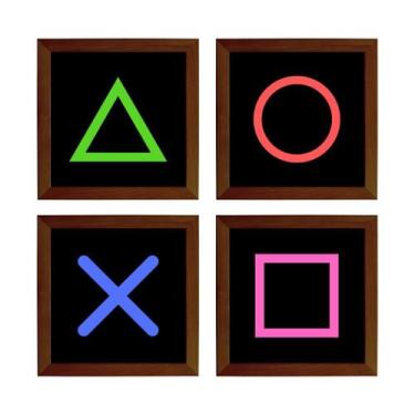 Imagem de Kit com 4 Quadros decorativos Infantil Vídeo Game - Creative Cat, Taba