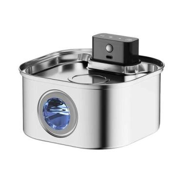 Imagem de Fonte De Água Automática Para Gatos De Aço Inoxidável Grande 3.2L Com 
