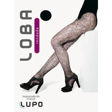 Imagem de Meia calça rendada loba 5184-01, P/M, Preto