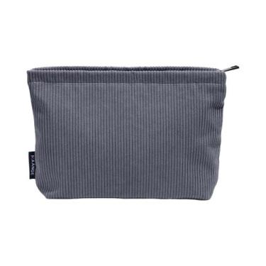 Imagem de Bolsa De Maquiagem De Corduroy De Grande Capacidade Para Viagem, Organ