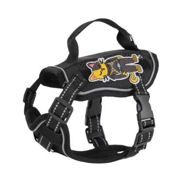 Imagem de Coleira Tática Para Cães Pequenos E Gatos, Colete Ajustável Em Malha M