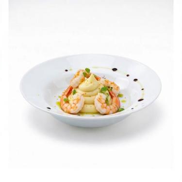 Imagem de Jogo de Pratos Menu Fundo 23cm Branco Almoço Jantar 12 uni - Nadir Fig
