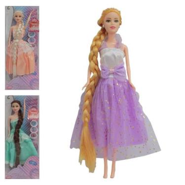 Imagem de Boneca Fashion Beautiful com Vestido  Boneca Infantil Estilo Fashion -