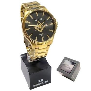 Imagem de Relógio Seculus Masculino Analógico Maçonaria 44116GPSVDA2