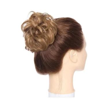 Imagem de Aplique De Cabelo Rabo De Cavalo Sintético Elástico Preto, Castanho E 