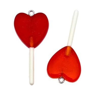 Imagem de Pingentes De Resina Coloridos Em Formato De Pirulito, 10 Peças, 22x47m