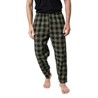 Imagem de Calça De Dormir Inverno Pijama De Flanela Xadrez Masculino Plus Size-Masculino