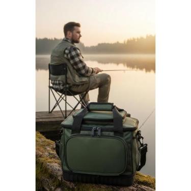 Imagem de Bolsa Pesca Verde Resistente  Praticidade  Ideal Aventuras - Congratul
