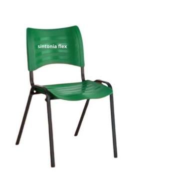 Imagem de cadeiras iso fixa desmontável empilhavel - recepção - sala de espera - cor verde