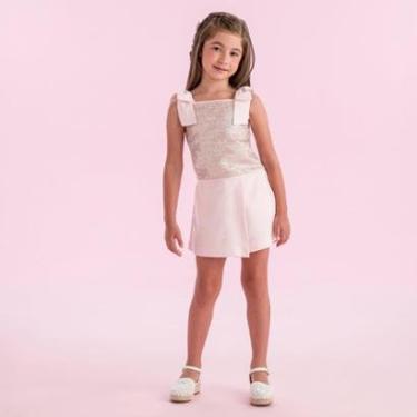 Imagem de Conjunto Infantil Menina Blusa Paetê/Short Saia Petit Cherie-Feminino
