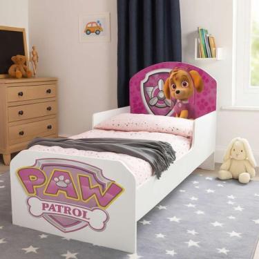 Imagem de Mini Cama Infantil Quarto Criança Colchão+ baú Patrulha Skye - Anyben