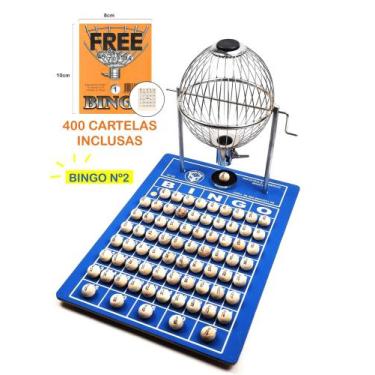 Imagem de Bingo Globo Cromado N2 Completo C/ 400 Cartelas - BingToys