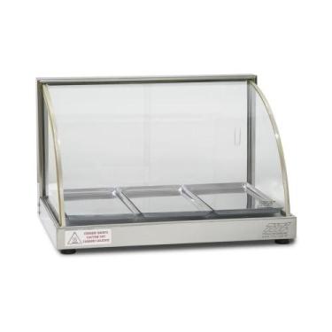Imagem de Estufa Vitrine Curva para Salgado 3 bandejas W3B Tita, 110V