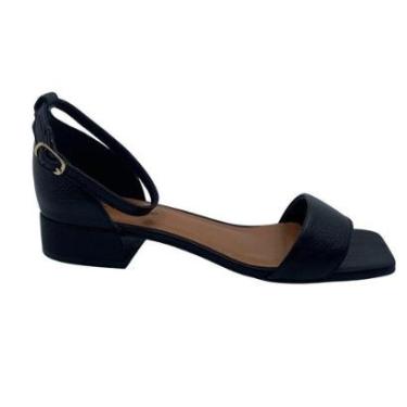 Imagem de Sandália Casual Couro Bottero Salto Baixo Preta 372904 - Preto 40-Feminino