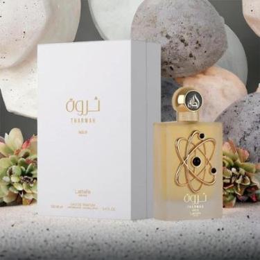 Imagem de Lattafa Tharwah Gold Eau de Parfum Perfume Feminino 100ml Árabe Cor:;Tamanho:Único;Gênero:Feminino-Feminino