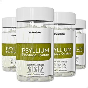 Imagem de Kit 4 Potes Psyllium Suplemento Alimentar Produto Natural 100% Puro Or