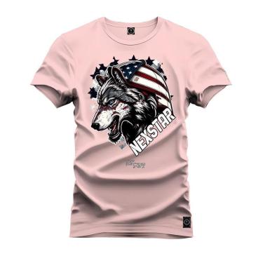 Imagem de Camiseta Plus Size Unissex Algodão Confortável Lobo Americano Nexstar-Unissex