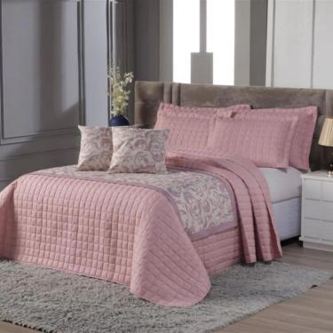 Imagem de Colcha Cobre Leito + Peseira + Capa de Almofada Cama King Size 06 Peças.
