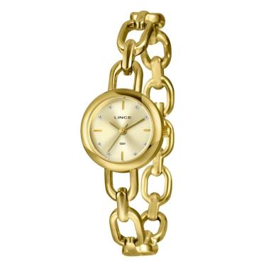 Imagem de Relógio Lince Feminino Ref: Lrgm068l24 C1kx Bracelete Dourado