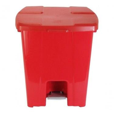 Imagem de Lixeira Plástica Quadrada Cesto Quadrado 30L Polipropileno com Pedal Aro para Saco de L...