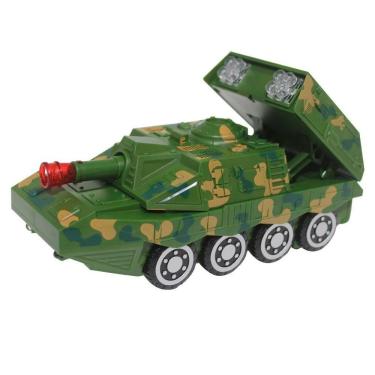 Imagem de Brinquedo Tanque de Combate Militar com Som e Luzes Operado por Pilhas 3 AA Infantil Ce...