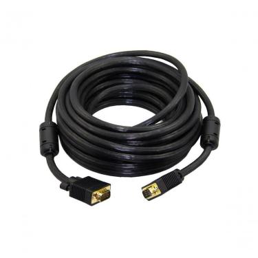 Imagem de Cabo para Monitor VGA HD15M X HD15M 30M Transmissão Estável com Filtro de Ferrite Preto NWT
