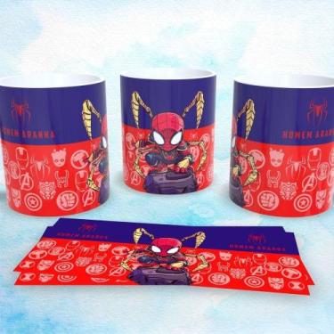 Imagem de Caneca de Porcelana 325ML Vingadores Marvel Homem Aranha Branca Outras