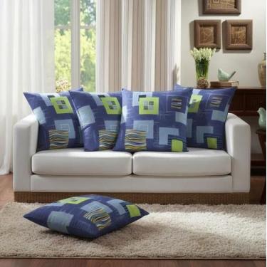 Imagem de 4 Capas de Almofada Decoração Sala ou Quarto 40CM x 40CM - raner, Azul