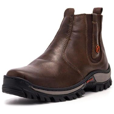Imagem de Bota Masculina Confortavel Em Couro - Seguranca - Cafe-Masculino