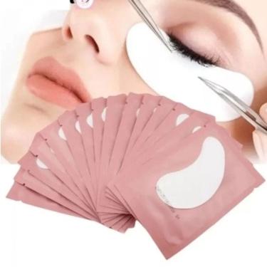 Imagem de Adesivo Gel Pad Protetor de Pálpebras Alongamento de Cílios Modelo Eyepad Anatômico 50 Pares OEM