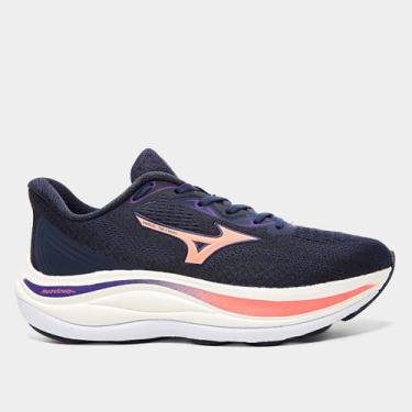 Imagem de Tênis Mizuno Wave Skyway Feminino, Azul, Rosa, 37