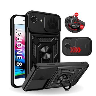 Imagem de Capa Capinha Armor Militar iPhone 8 Anti Impacto Proteção Total Câmera