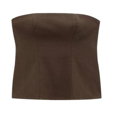 Imagem de Conjunto De Calças Jeans Baggy HXAO Para Mulheres Com Top Cropped Sem 