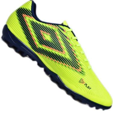 Imagem de Chuteira Society Umbro Play Masculina, Amarelo, 38
