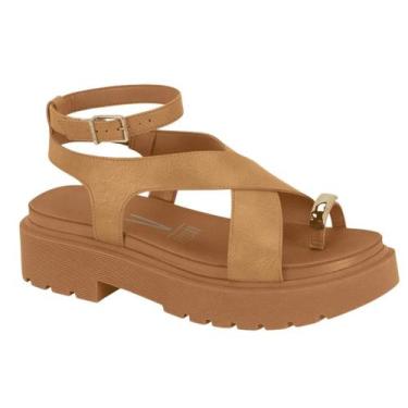 Imagem de Sandália Flatform Moda Feminina Vizzano - Nude/Areia, 37