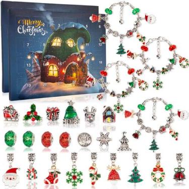 Imagem de Calendário do Advento OumuaMua 2025 44 Charms 4 Kit de pulseiras