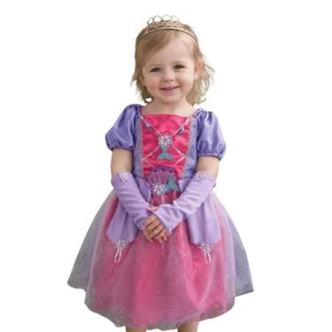Imagem de Fantasia Sereia Menina Infantil Carnaval Papilloo, Lilás, 1 ano