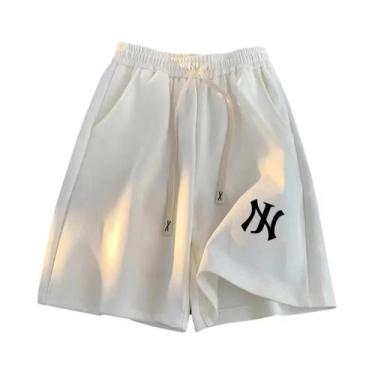 Imagem de Calças Esportivas Casuais Masculinas Oversized Soltas Estilo Americano