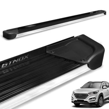 Imagem de Estribo Lateral New Tucson 2017 a 2021 Alumínio Preto A4 - Gtnox
